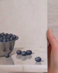 "Blueberries Silver Bowl" Fine Art Print