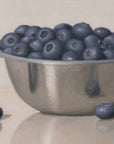 "Blueberries Silver Bowl" Fine Art Print