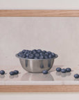 "Blueberries Silver Bowl" Fine Art Print