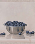 "Blueberries Silver Bowl" Fine Art Print