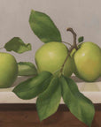 "Green Apples with Blue Background" Fine Art Print
