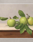 "Green Apples with Blue Background" Fine Art Print