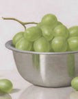 "Green Grapes Silver Bowl" Fine Art Print