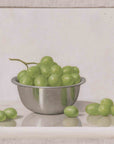 "Green Grapes Silver Bowl" Fine Art Print