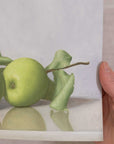 "A Pair of Apples With Leaves" Fine Art Print