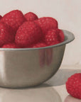 "Raspberries Silver Bowl" Fine Art Print