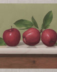 "Red Apples with Green Background" Fine Art Print