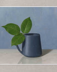 "Rose Leaves Blue Mug" Fine Art Print