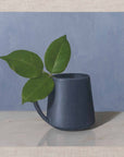 "Rose Leaves Blue Mug" Fine Art Print