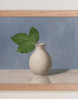 "Rose Leaves White Vase" Fine Art Print