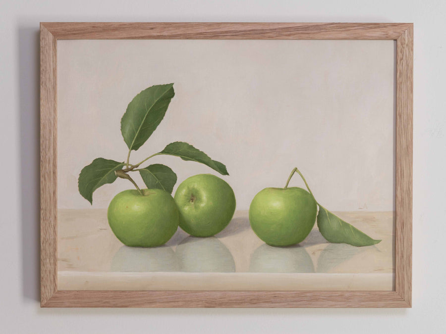 "Three Garden Apples" Fine Art Print