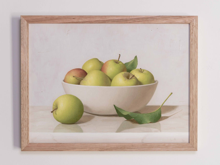 "Apples in White Bowl" Fine Art Print