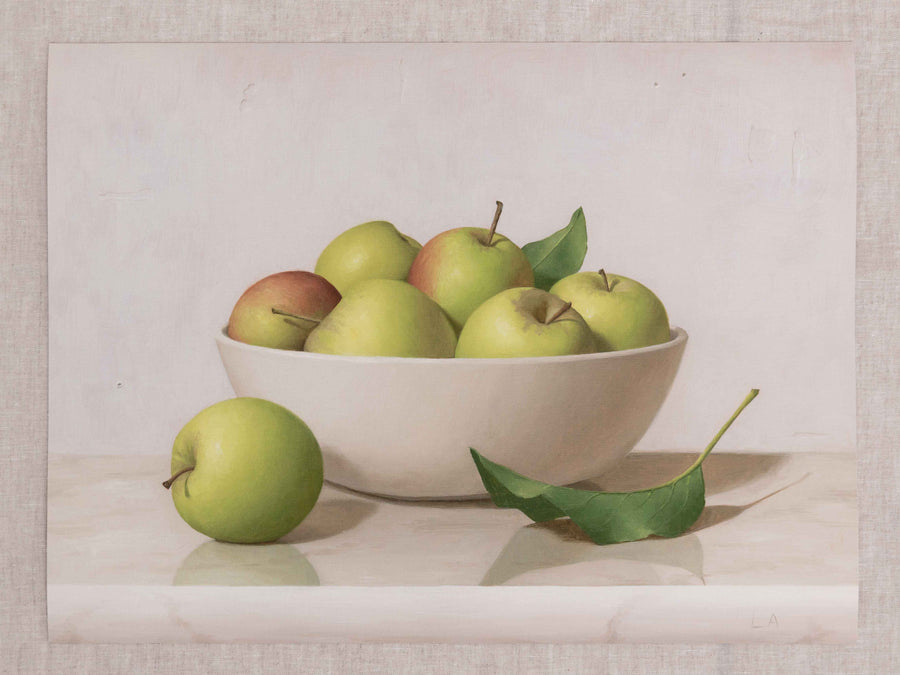 "Apples in White Bowl" Fine Art Print