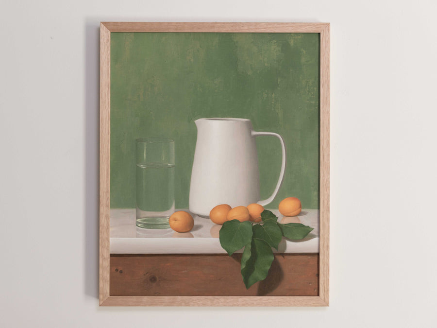 "Apricots With White Jug" Fine Art Print