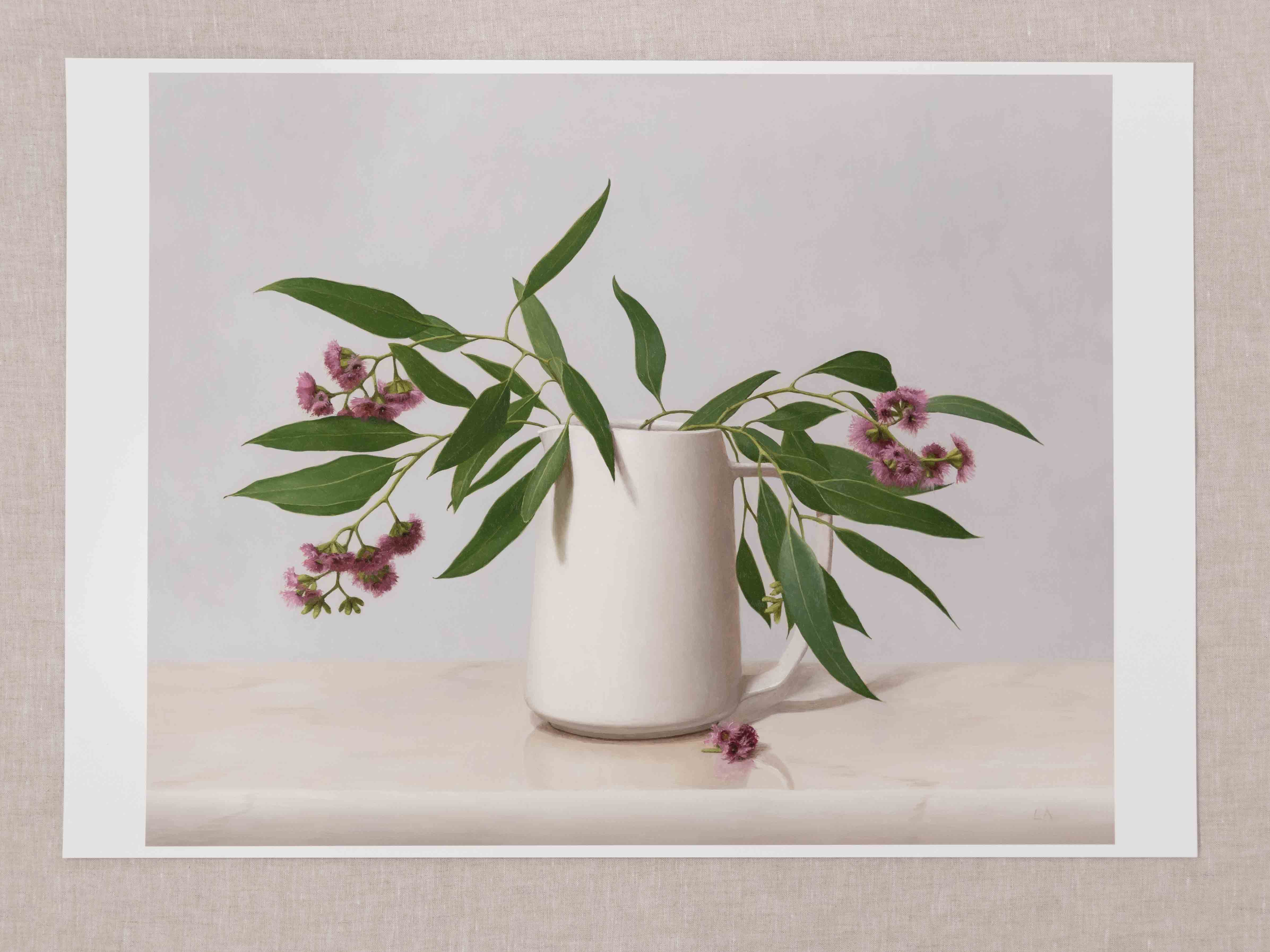 "Eucalyptus with Pink Blossoms" Fine Art Print