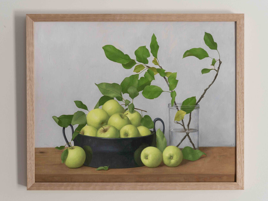 "Golden Delicious With Floating Leaves" Fine Art Print