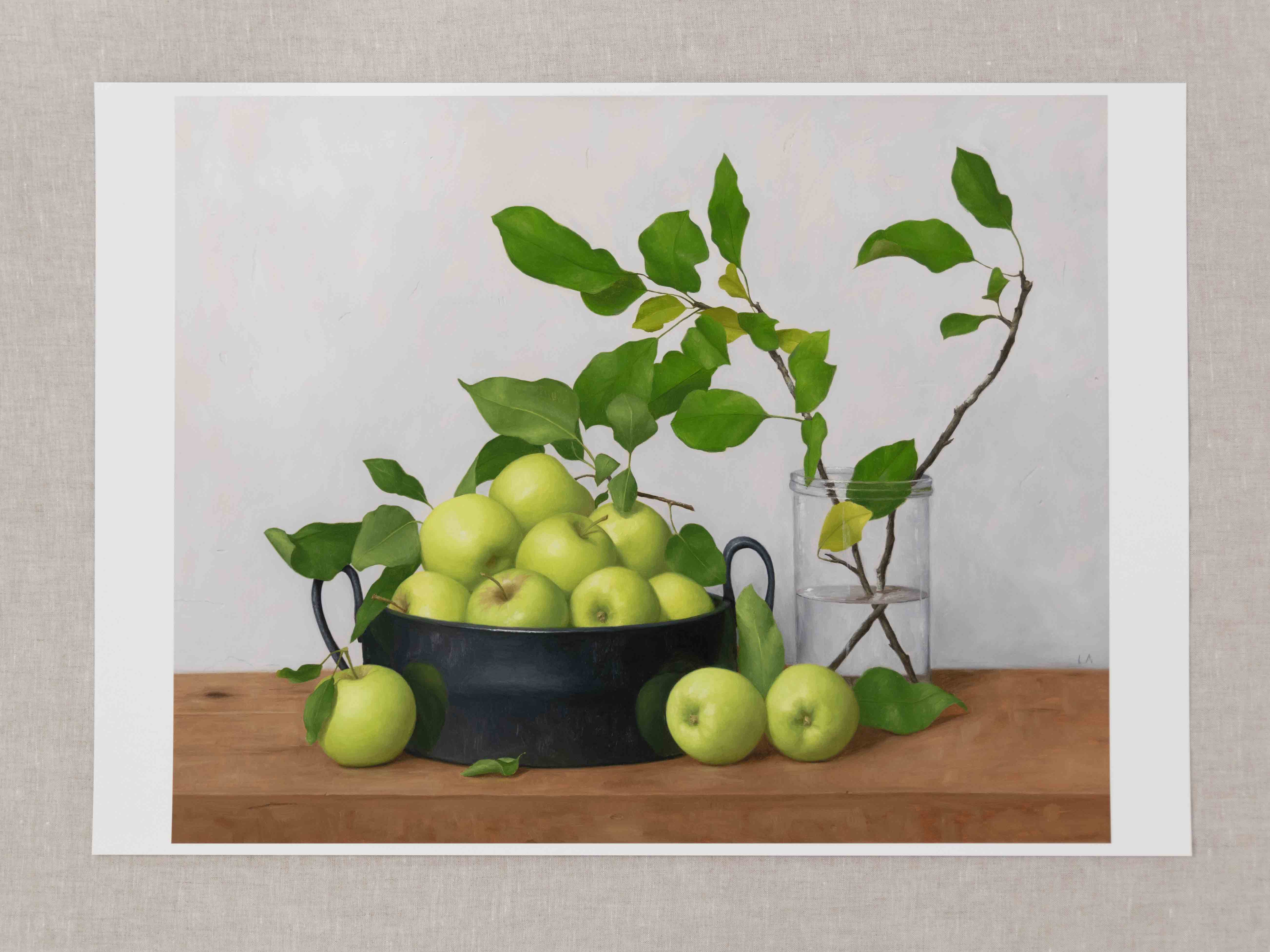 "Golden Delicious With Floating Leaves" Fine Art Print