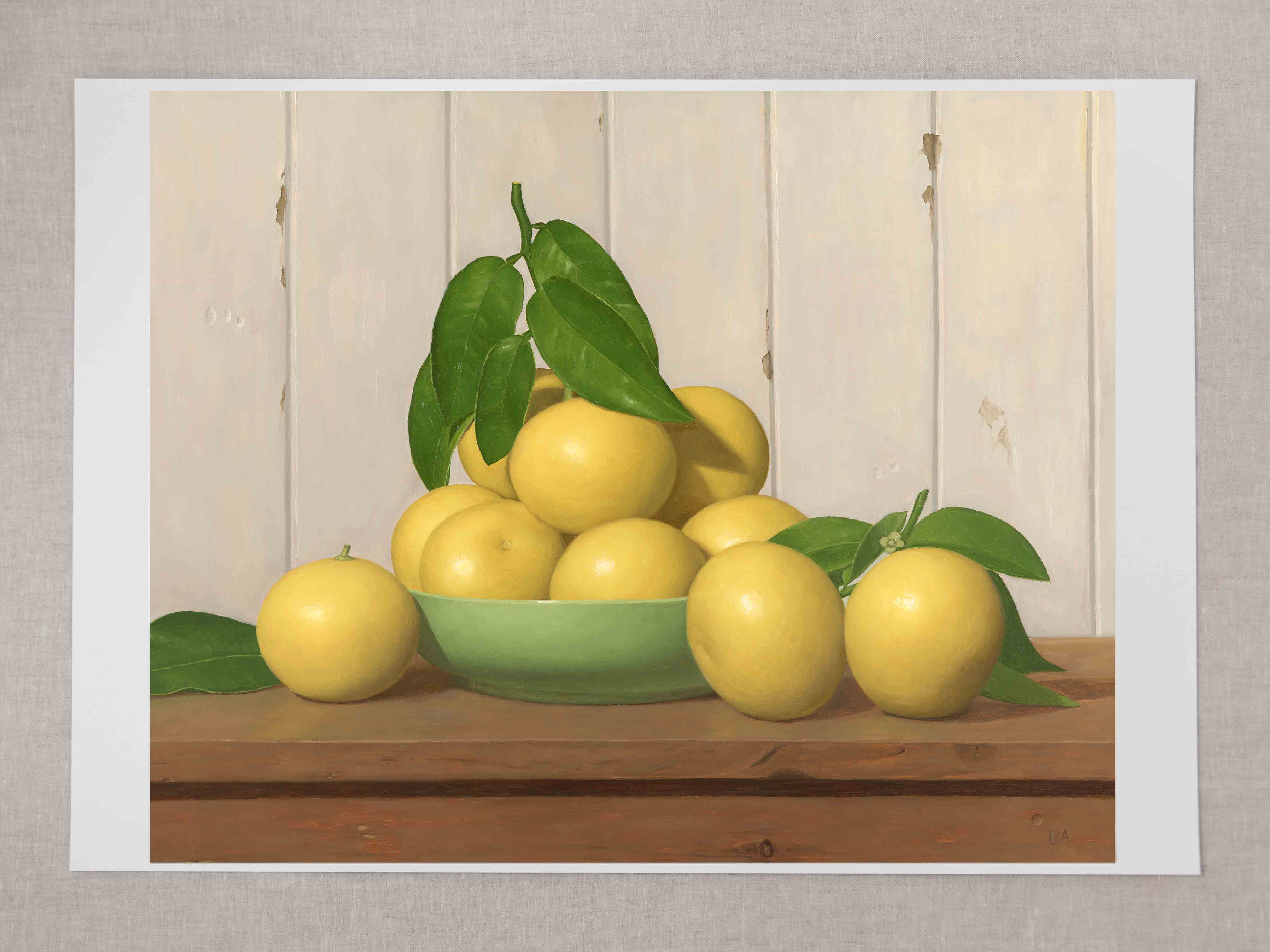 "Grapefruit in Green Bowl" Fine Art Print
