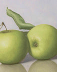 "A Pair of Apples With Leaves" Fine Art Print