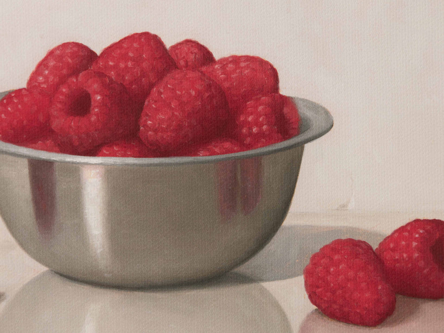 "Raspberries Silver Bowl" Fine Art Print