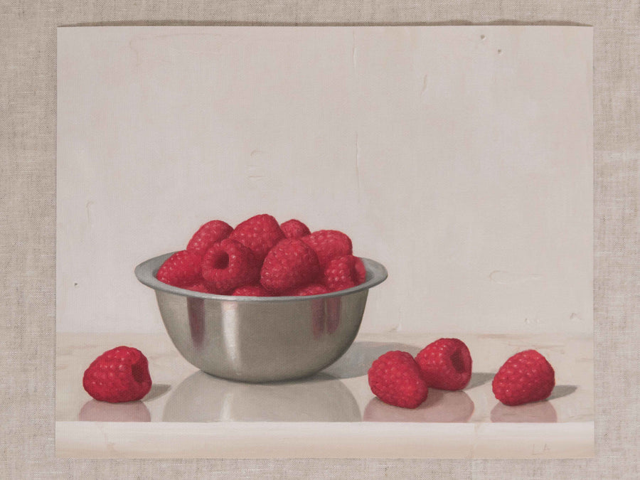 "Raspberries Silver Bowl" Fine Art Print