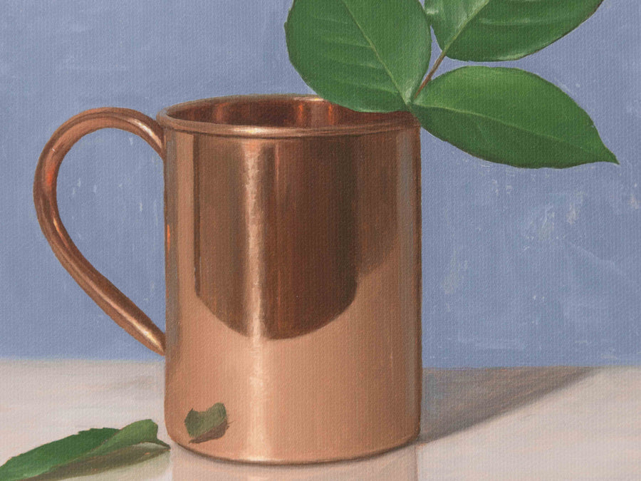 "Rose Leaves Copper Mug" Fine Art Print