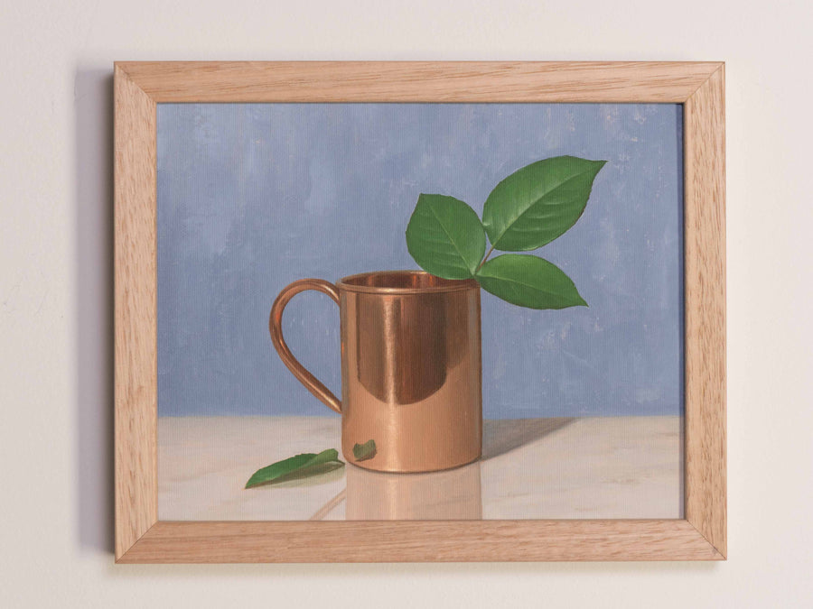 "Rose Leaves Copper Mug" Fine Art Print