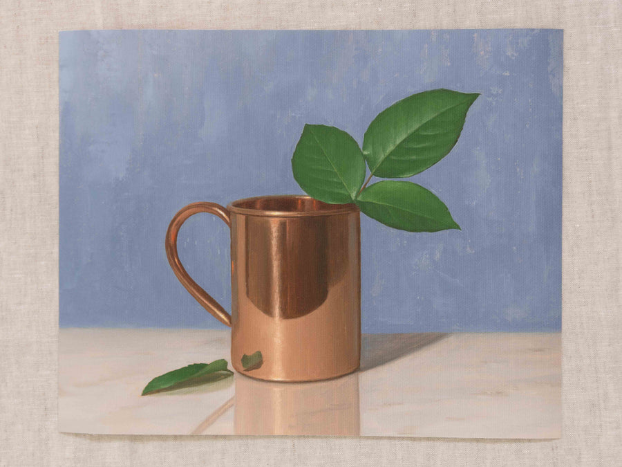 "Rose Leaves Copper Mug" Fine Art Print