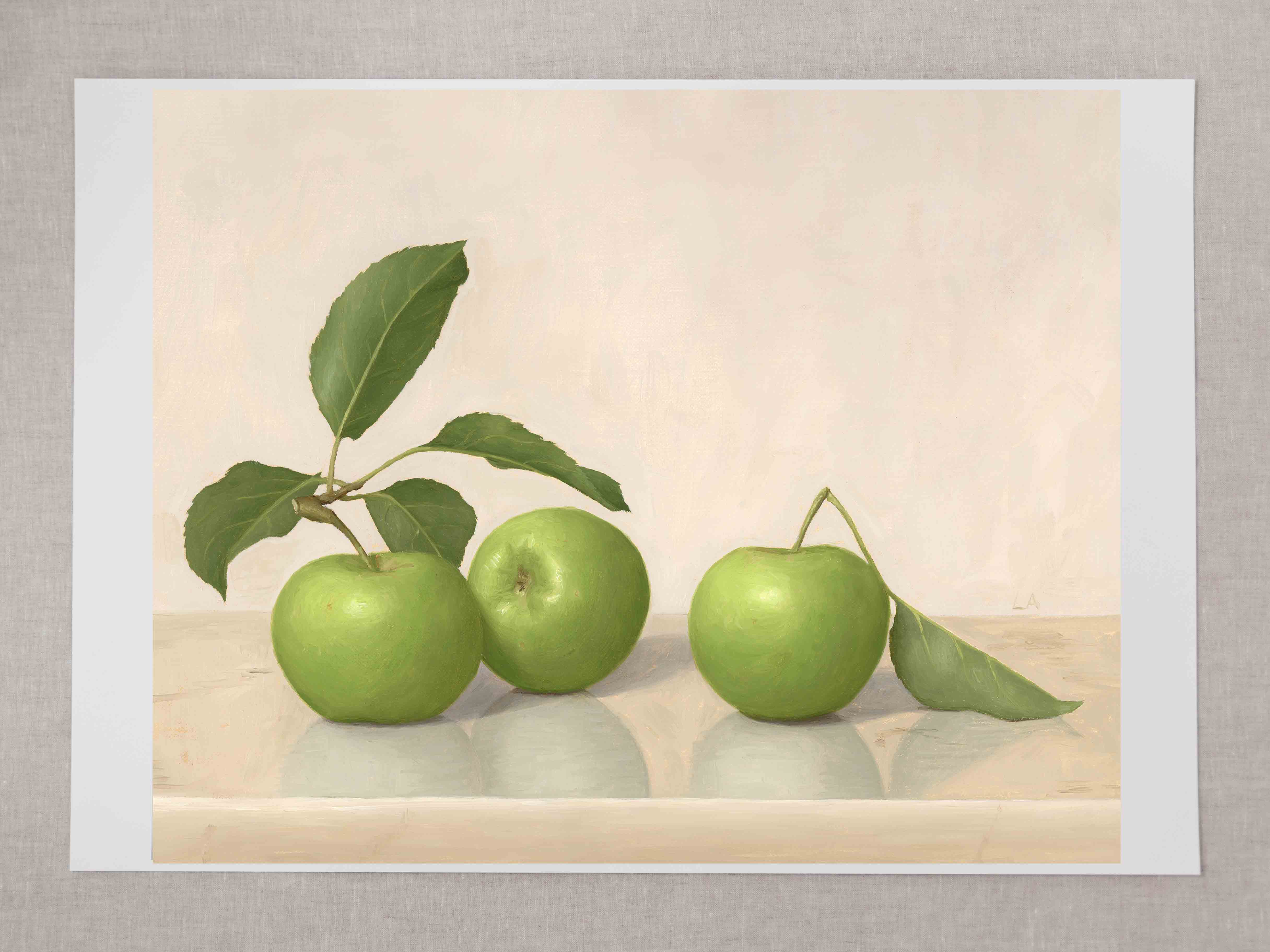 "Three Garden Apples" Fine Art Print