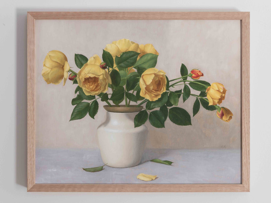 "Untamed Yellow Roses" Fine Art Print