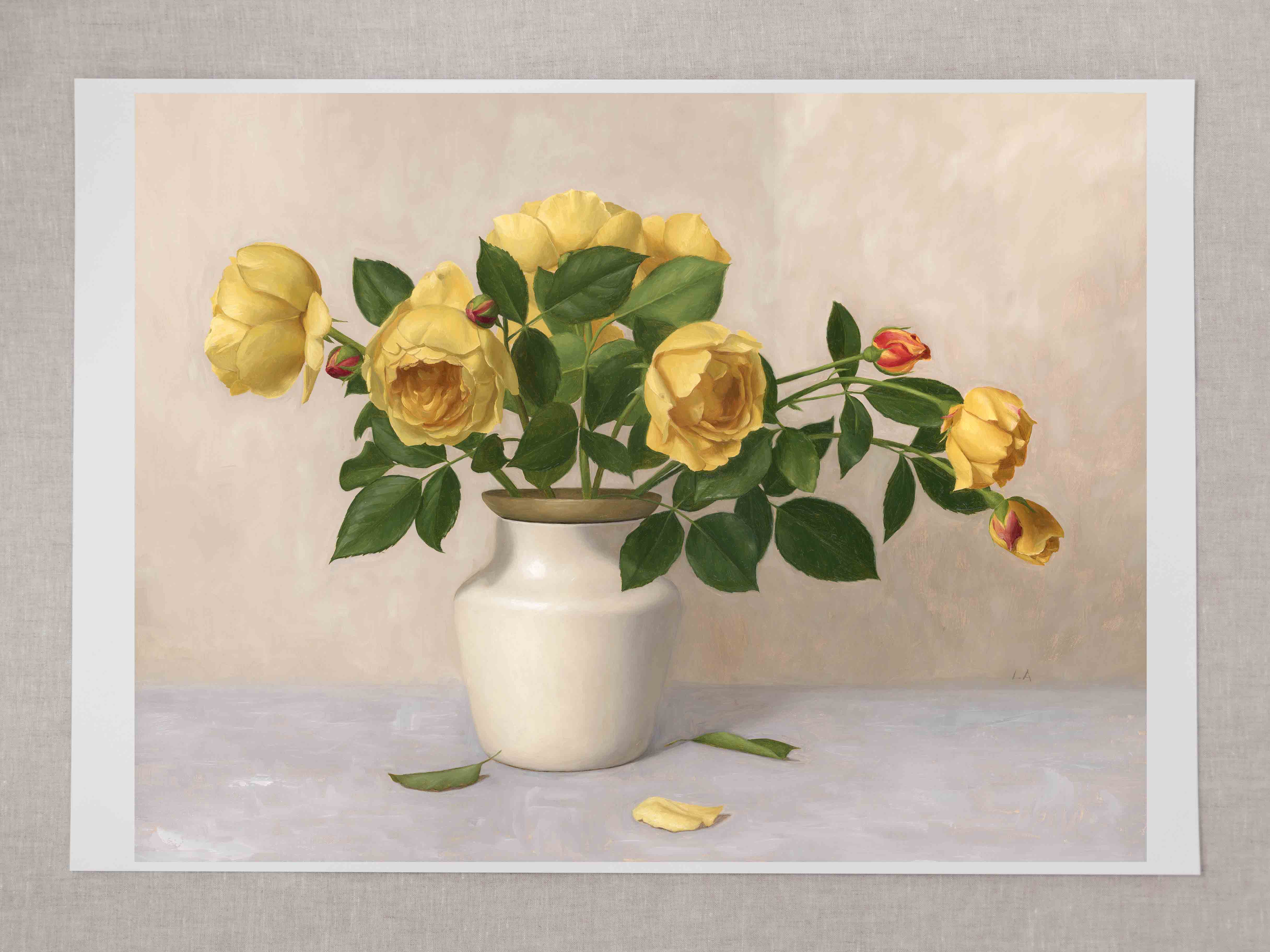 "Untamed Yellow Roses" Fine Art Print